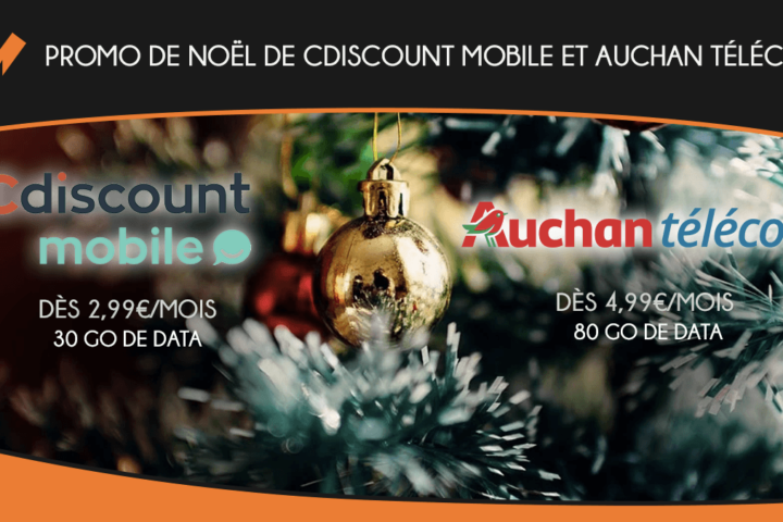 Les offres de Noël de Cdiscount Mobile et Auchan téélcom