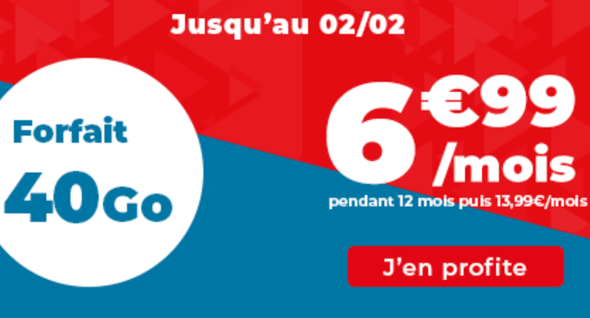 Auchan télécom forfait illimité promo 40 Go