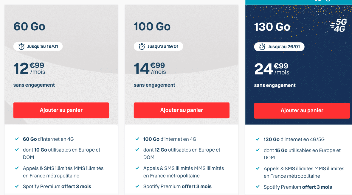 B&YOU et NRJ Mobile pour un forfait 100 Go dès 9,99€ par mois