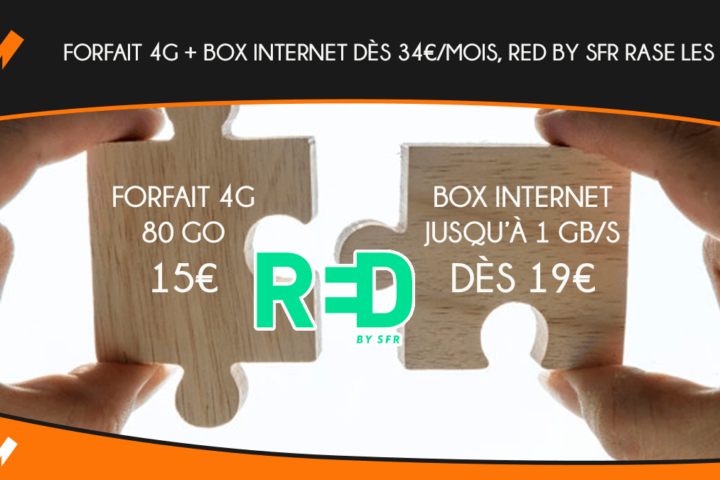 Forfait 4G + box internet dès 34€/mois, RED by SFR rase les prix
