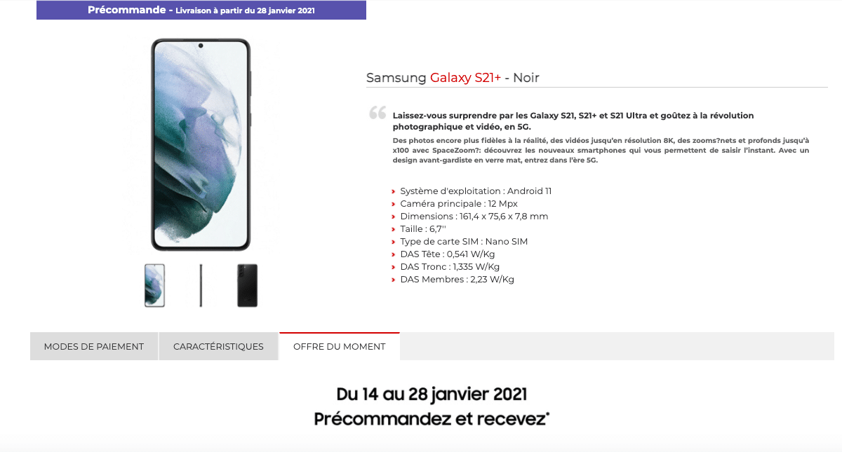 Free Samsung Galaxy S21+