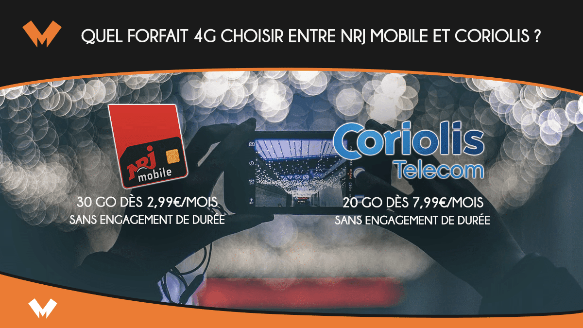 Les forfaits 4G de NRJ Mobile et Coriolis Telecom