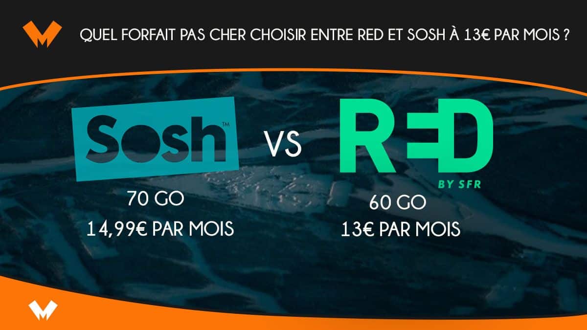 forfait pas cher red by sfr vs sosh