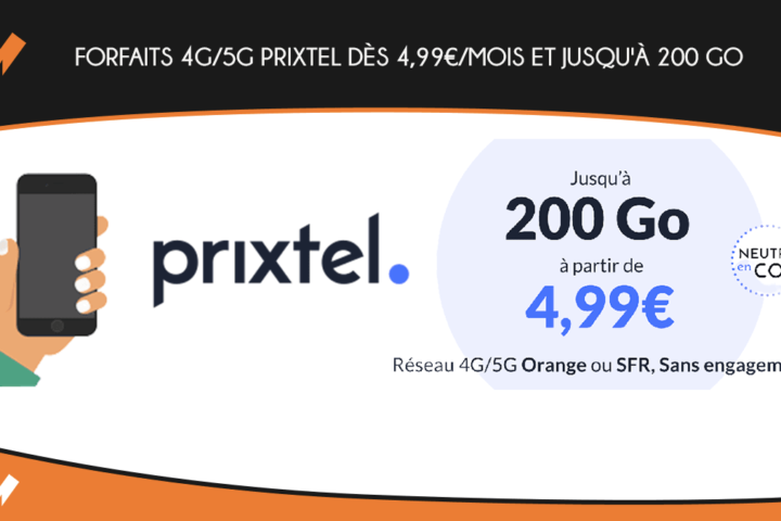 Les forfaits 4G/5G de Prixtel