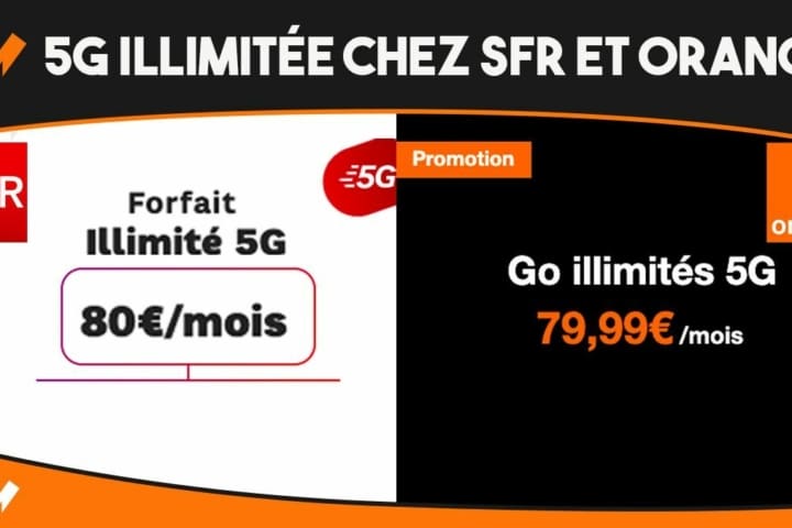 5G tout ilimité SFR et Orange