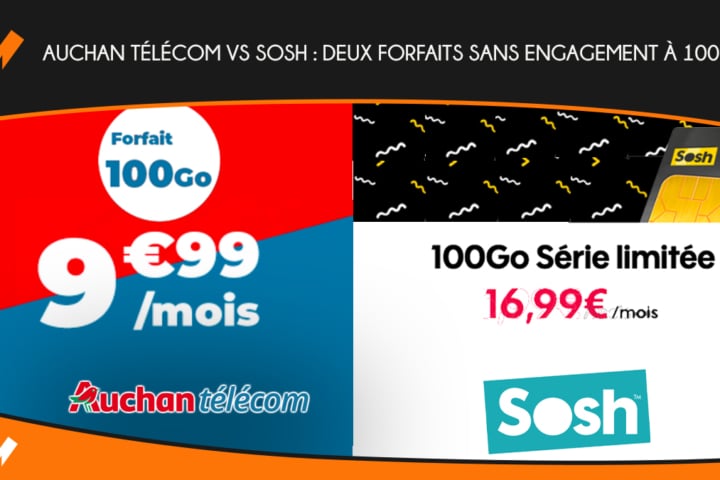 Auchan Telecom et Sosh 100 Go