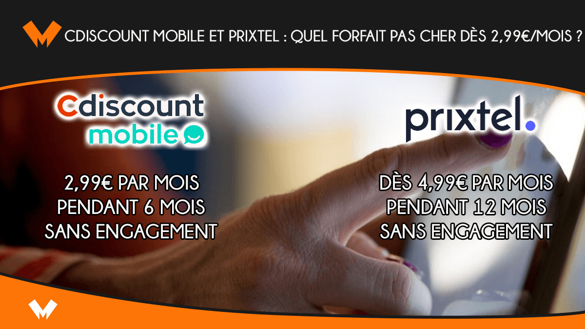 Cdiscount Mobile et Prixtel : quel forfait pas cher dès 2,99€/mois ?
