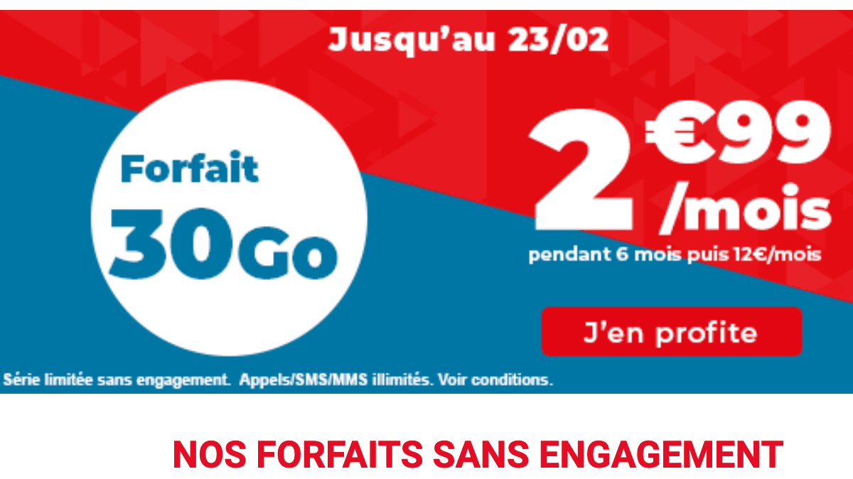 Forfait 4G Auchan télécom