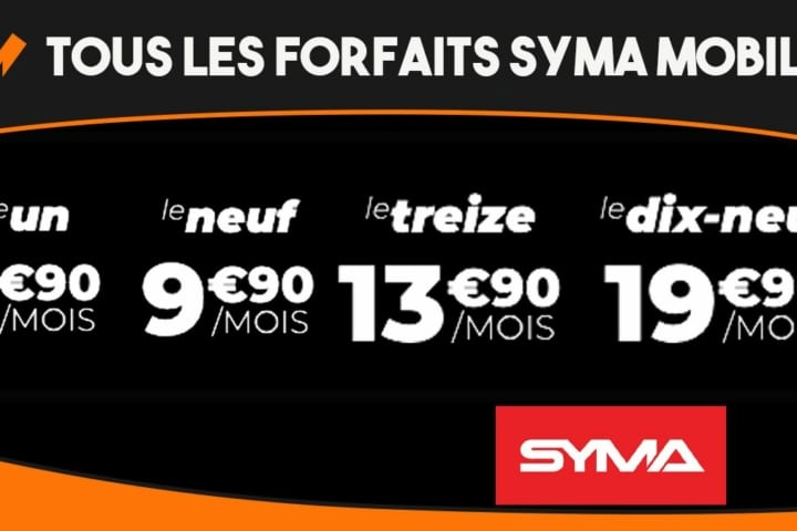 Forfaits téléphone Syma Mobile pas cher
