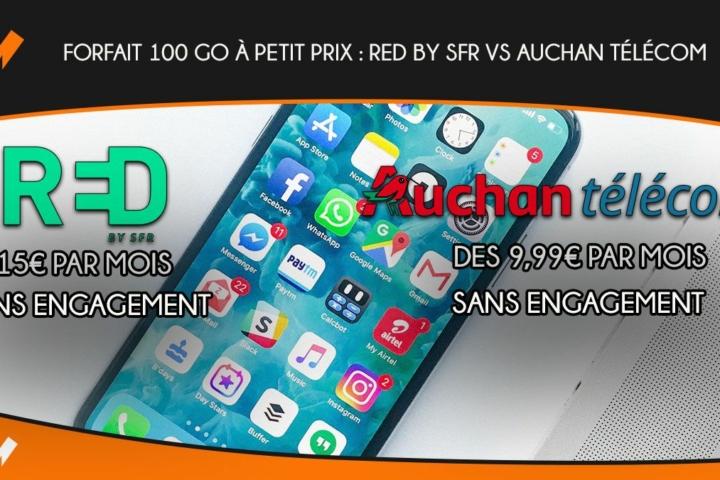 Forfait 100 Go RED vs Auchan telecom