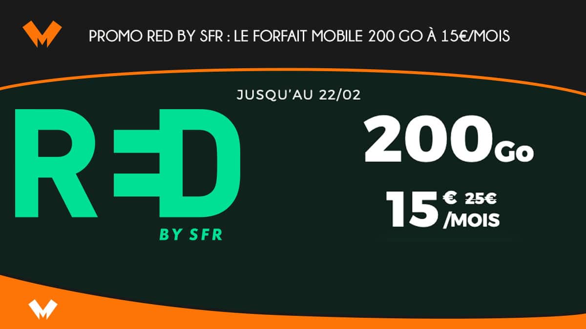 forfait mobile dernier jour promo RED by SFR