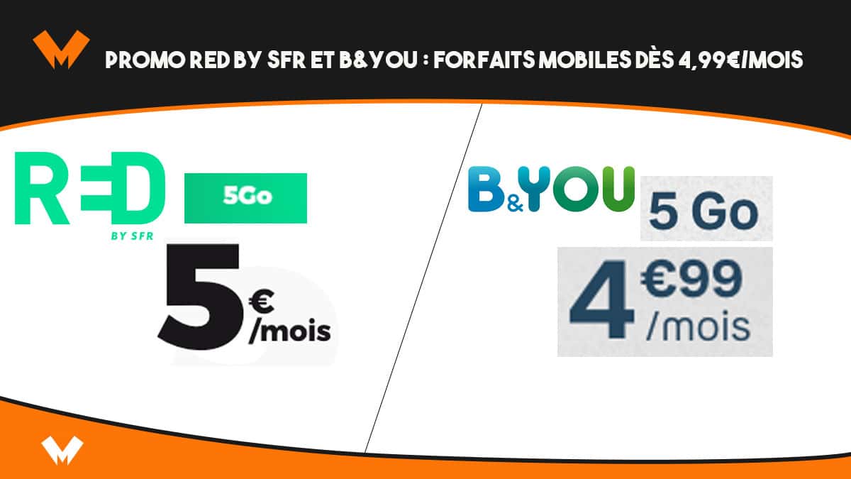 promo forfaits mobiles red by sfr b&you