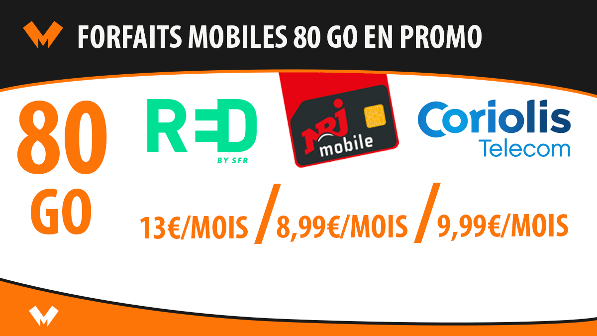 RED by SFR, NRJ Mobile et Coriolis Télécom en promo
