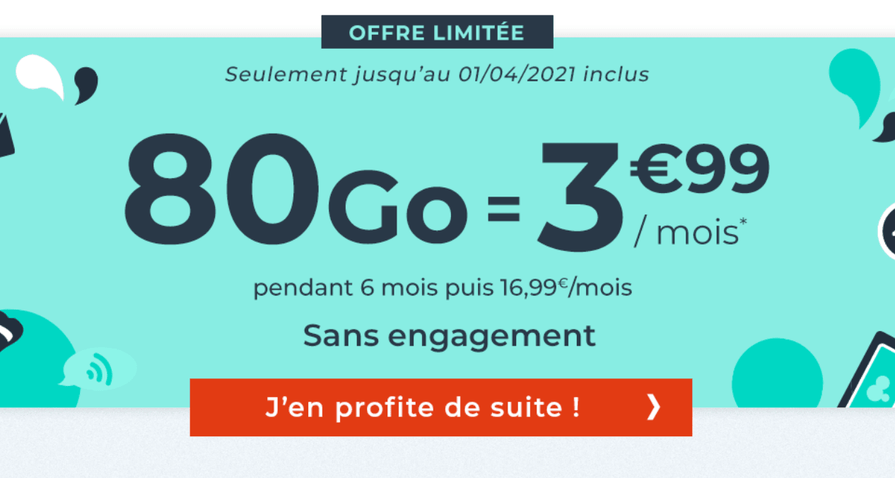 Forfait 4G Cdiscount Mobile