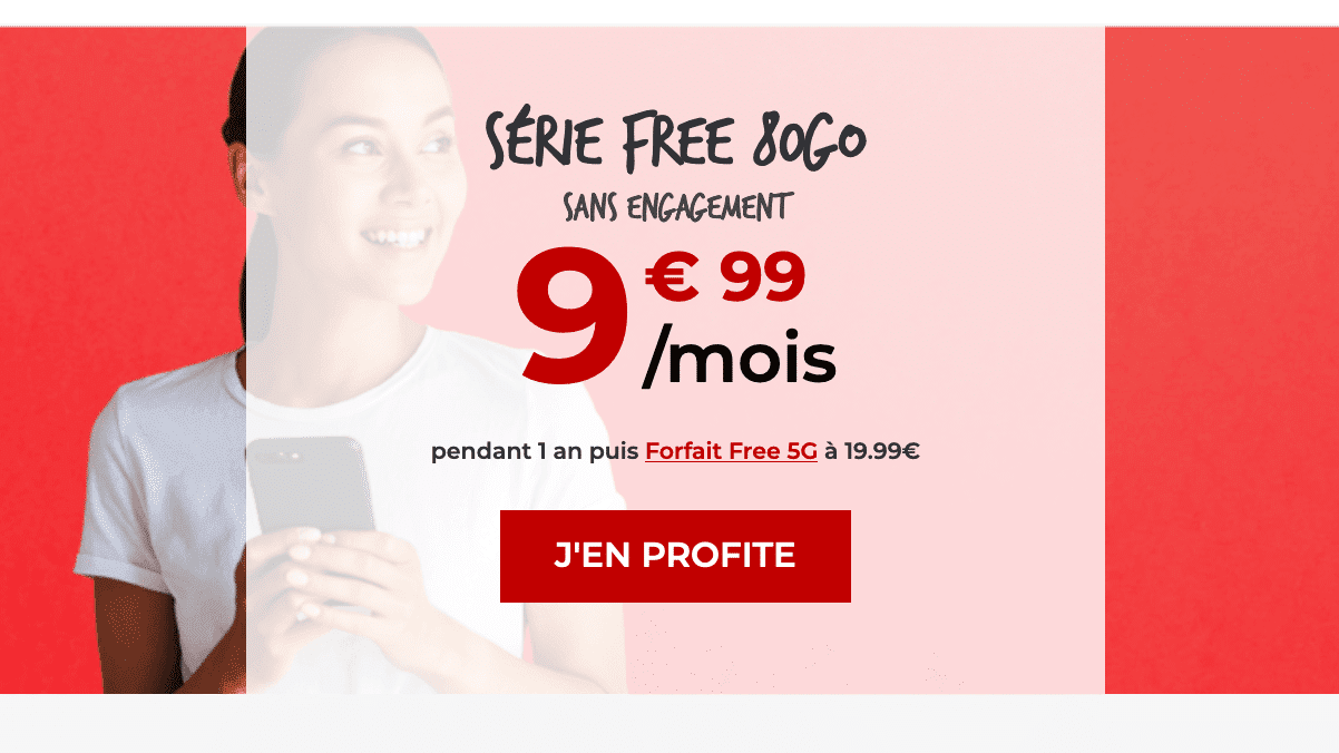 Forfait mobile serie free 80 Go