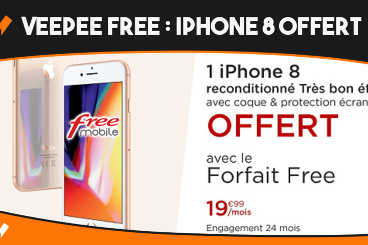 L iPhone 8 offert avec la vente privee Free chez Veepee