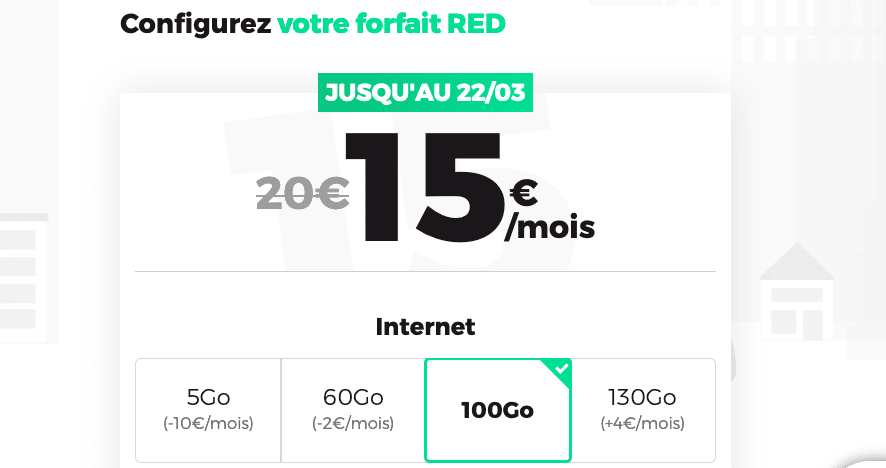 forfait RED 15€