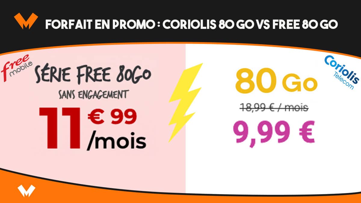 forfait en promo coriolis vs free