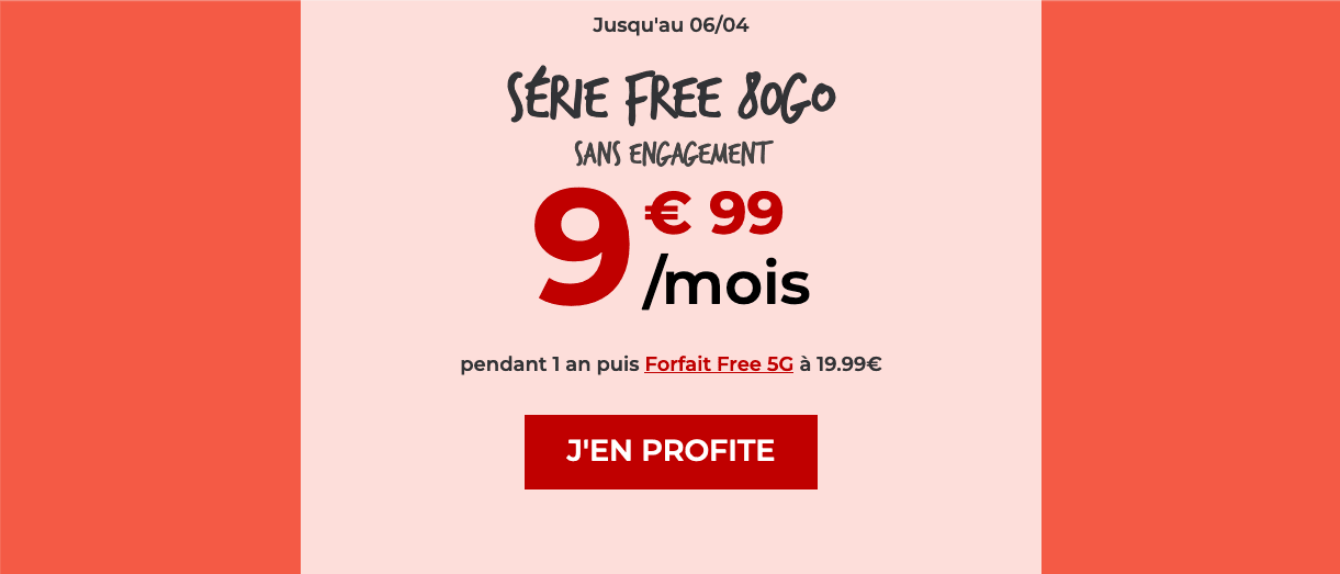 Le forfait mobile Free 80