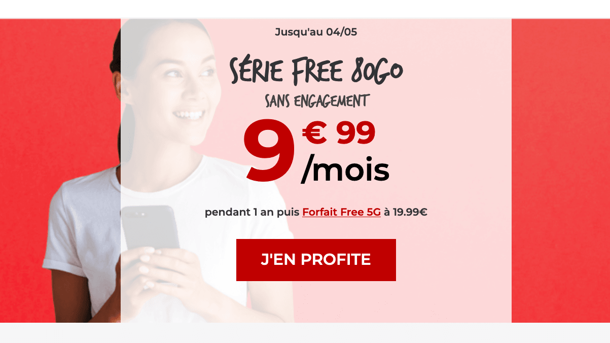 offre mobile 80 Go free mobile