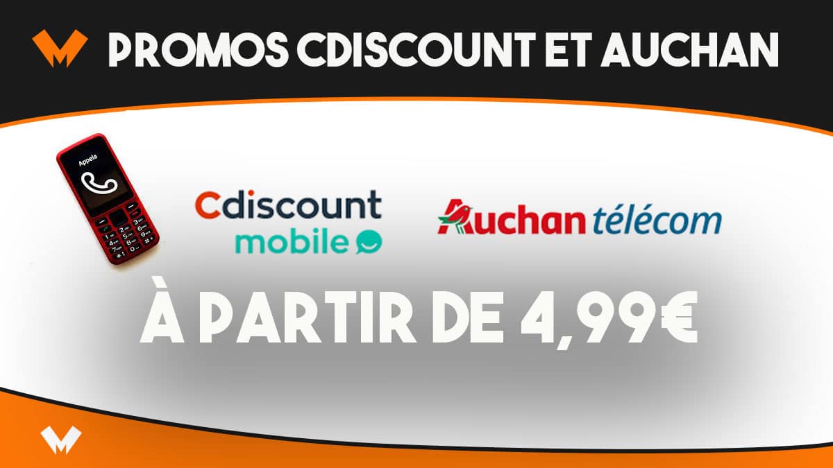 Promos Cdiscount et Auchan Mobile