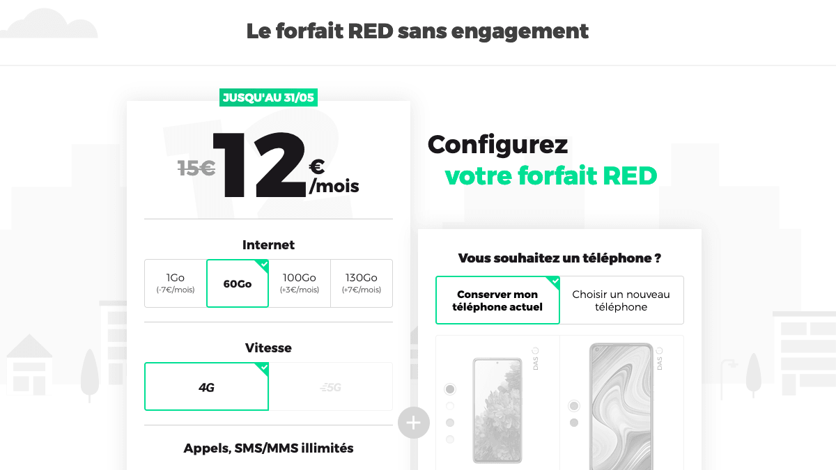 Le forfait mobile 60 Go RED by SFR