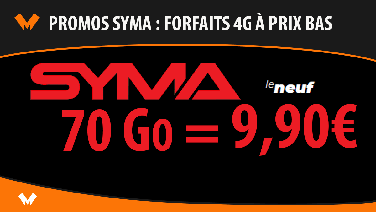 Forfaits 4G Syma en promo