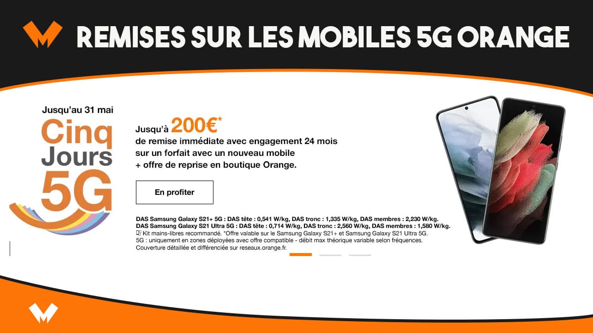 mobiles 5G orange remises