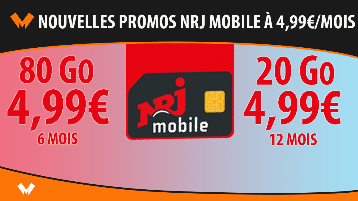 Nouvelles promos NRJ Mobile