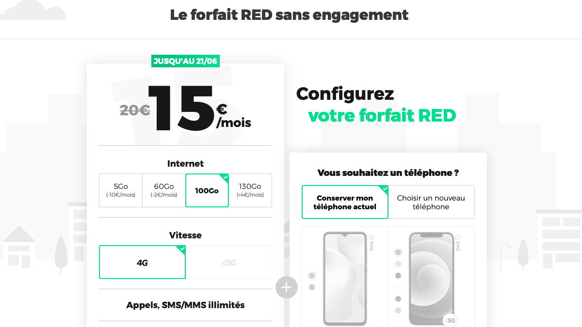 Le forfait mobile 100 Go RED