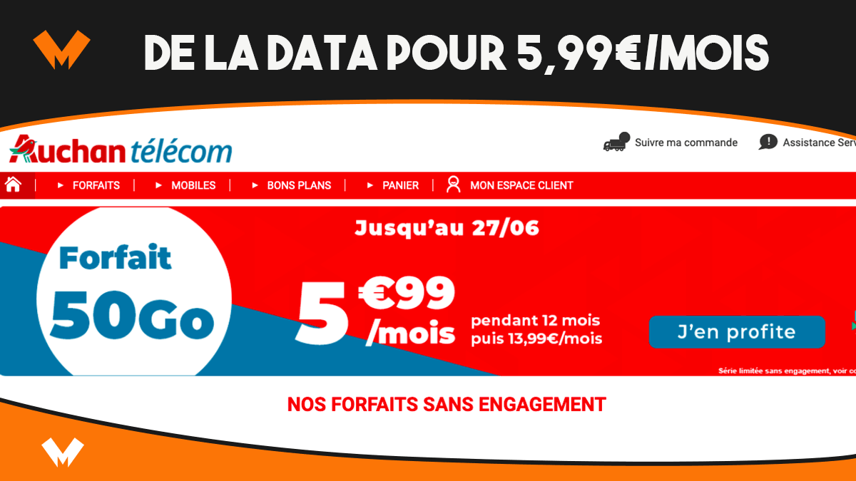 Nouvelles offres Auchan Télécom