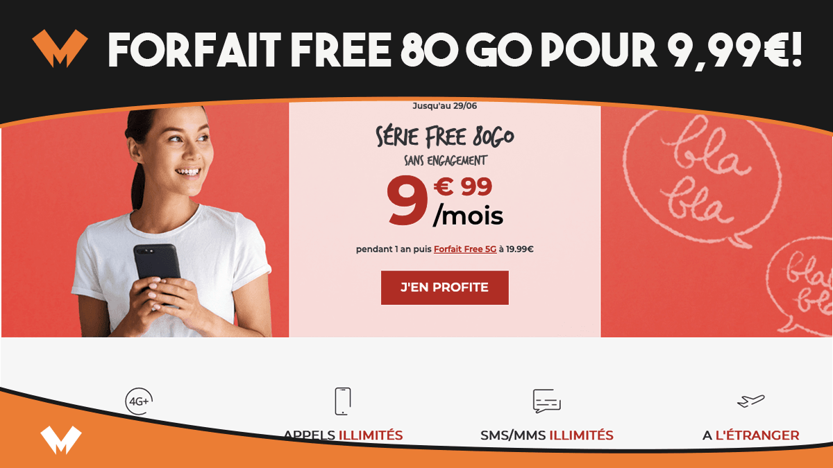 free forfait en promo 80 Go