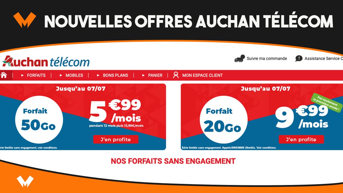 Les nouvelles offres Auchan Télécom