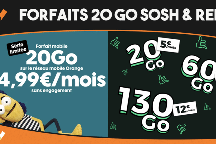 Promo forfait 20 go Red by SFR & Sosh
