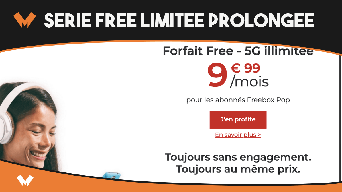 Prolongation de l'offre Free, bonus Freebox Pop