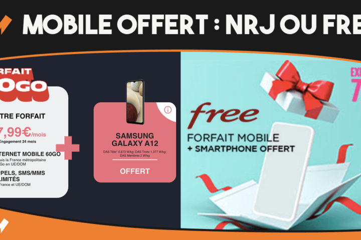 Mobile offert chez NRJ mobile et Free vente privee Veepee
