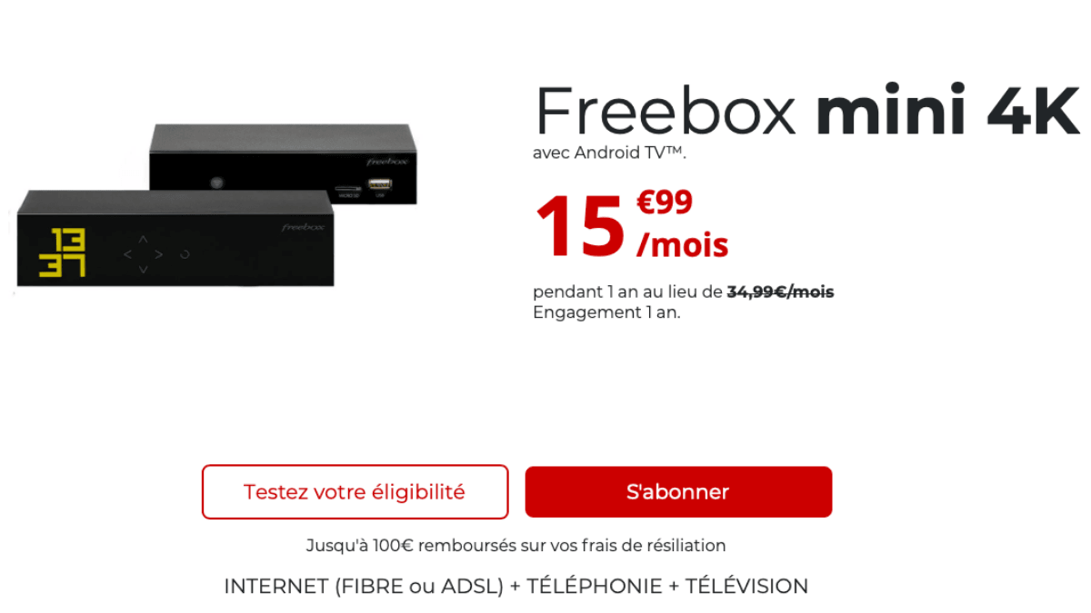 serie free et freebox mini 4k