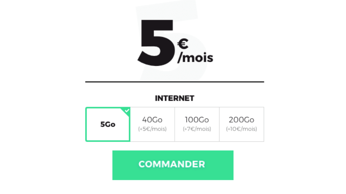 BIG RED forfait 4G 5 Go