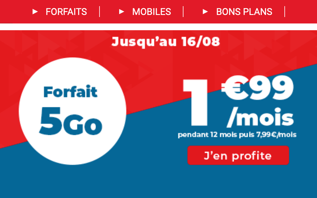 Le forfait 5 Go Auchan Telecom