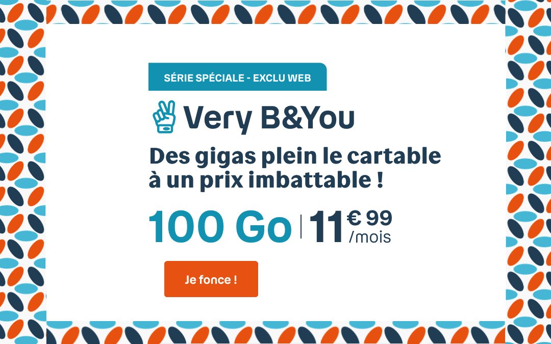 Le forfait 100 Go de B&You