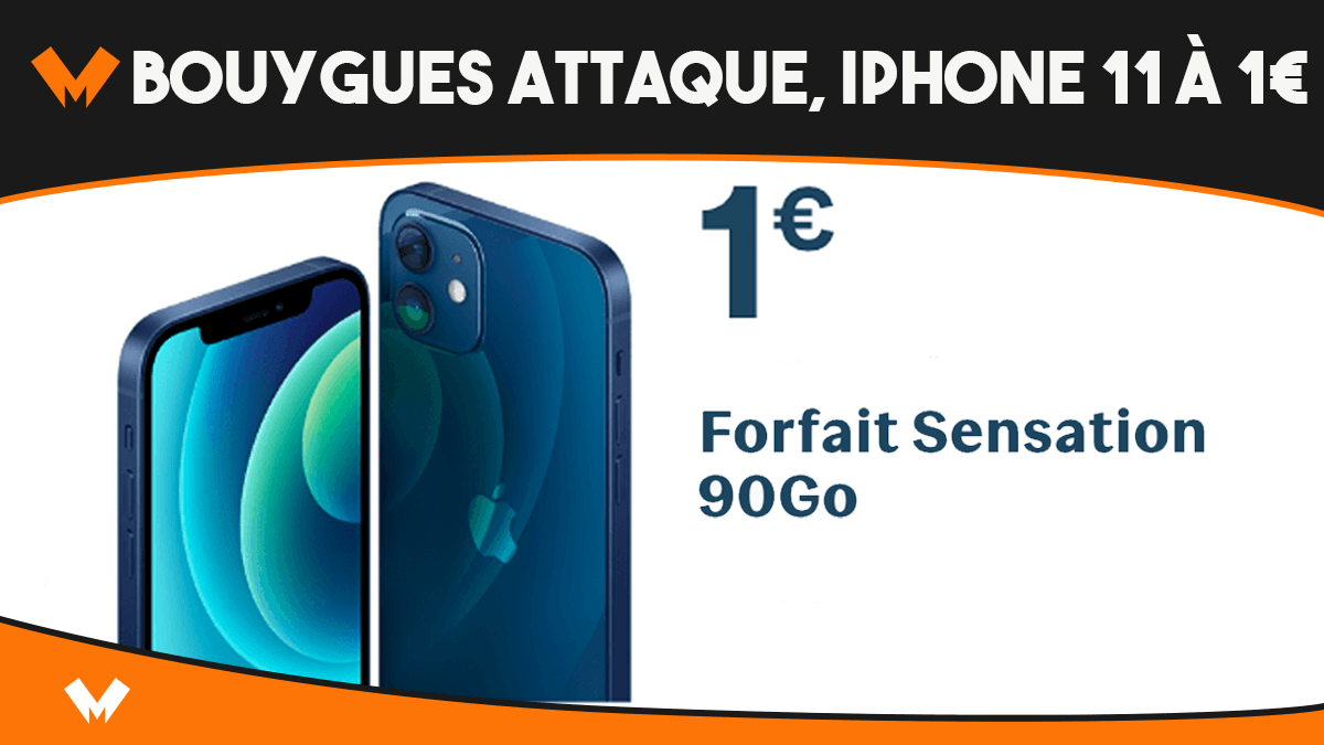 iPhone 11 à 1€ avec Bouygues Telecom