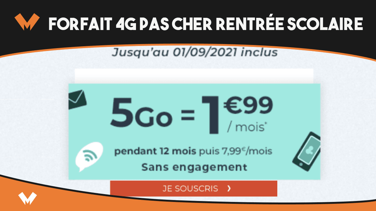 Forfait mobile pas cher : 30 Go pour 3€, la 4G au meilleur prix