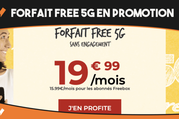 Promotion sur le forfait mobile 150 Go de Free