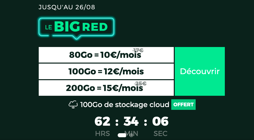 Les forfaits BIG RED