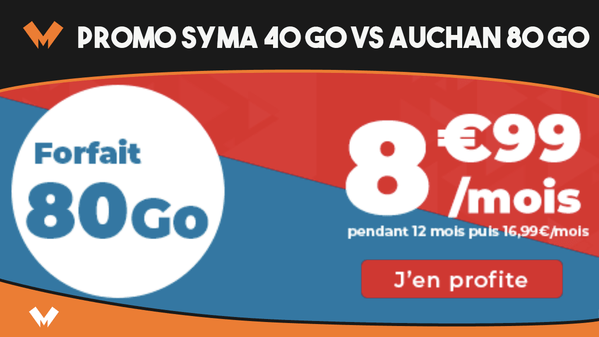 40 Go Syma Mobile vs Auchan 80 Go