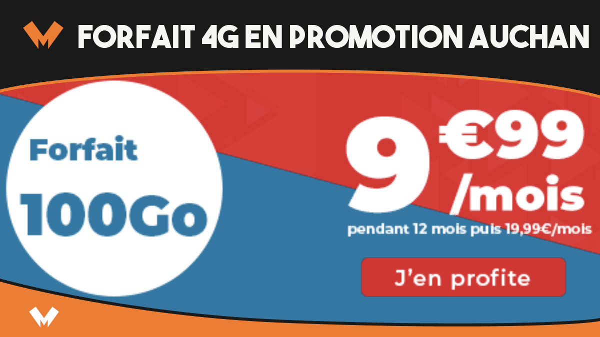 promotions forfait 4G auchan telecom