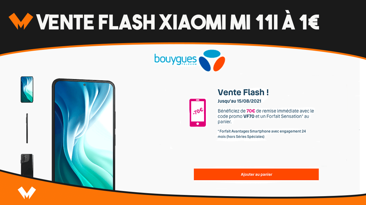 Le Xiaomi Mi 11i est en promotion chez Bouygues