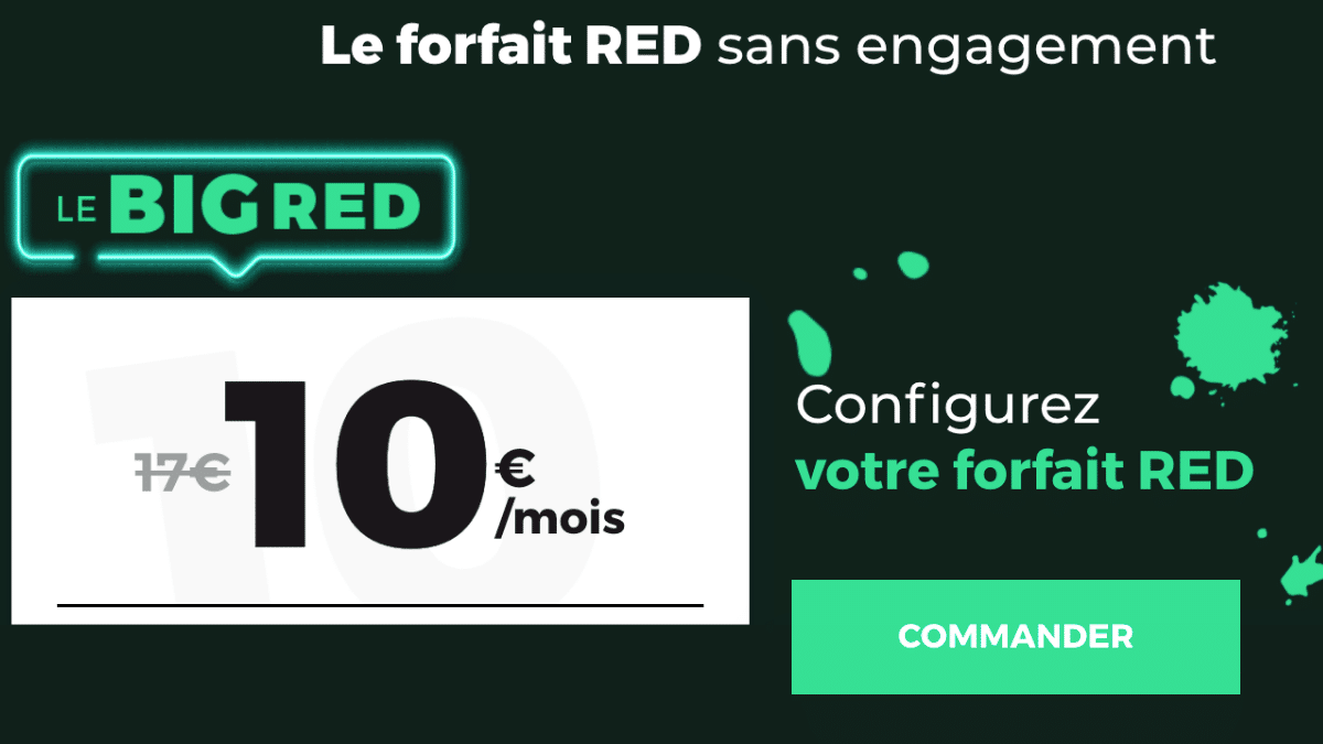 Promotion sur le forfait 80 Go de RED by SFR
