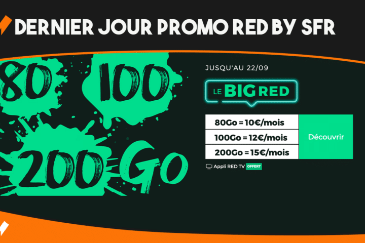 Dernier jour promo forfaits mobiles RED by SFR
