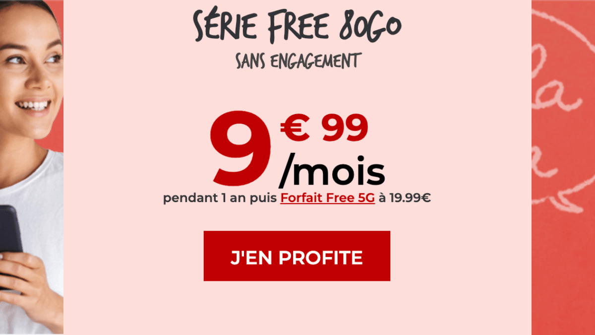 Le forfait 80 Go de Free est disponible